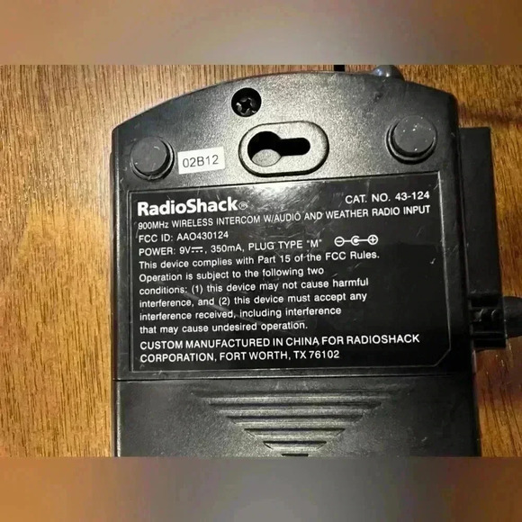 Wireless Intercom Radio Shack Model 43-124 - Picture 2 of 10